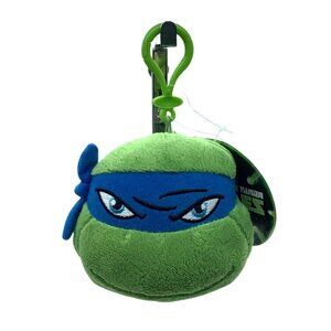 Teenage Mutant Ninja Turtles Leonardo Zip Coin Pouch Keychain NEW 5.5”